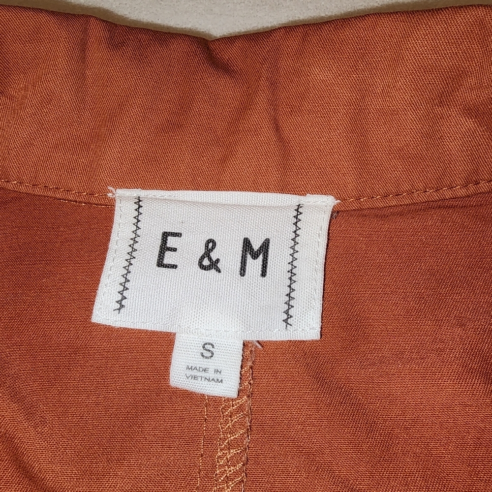 E & M Womens Burnt Orange Utility Jacket Size S - Picture 13 of 15
